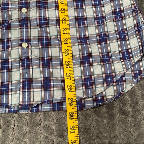 Bonobos Shirt Mens Large Blue Maroon Long Sleeve Button Down Plaid Slim Fit - Picture 10 of 10